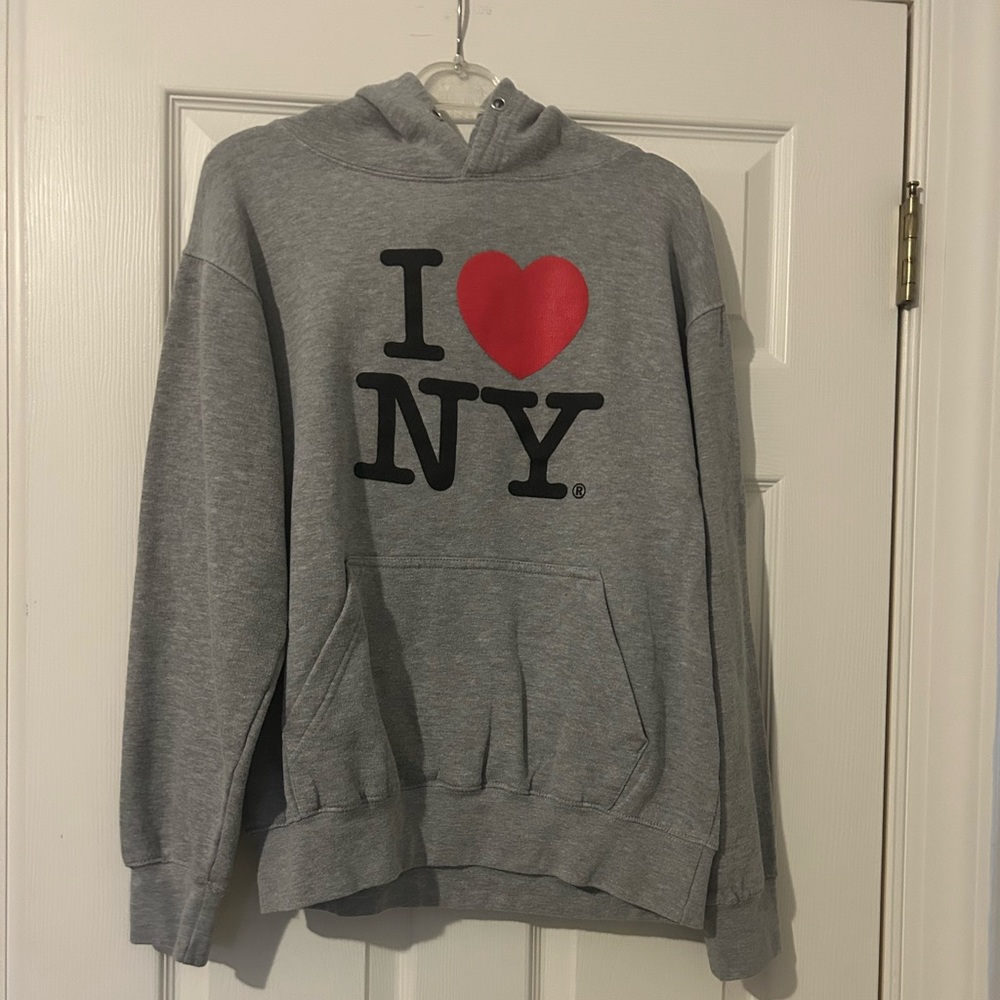 Knights Apparel Gray 'I Love NY' Hoodie